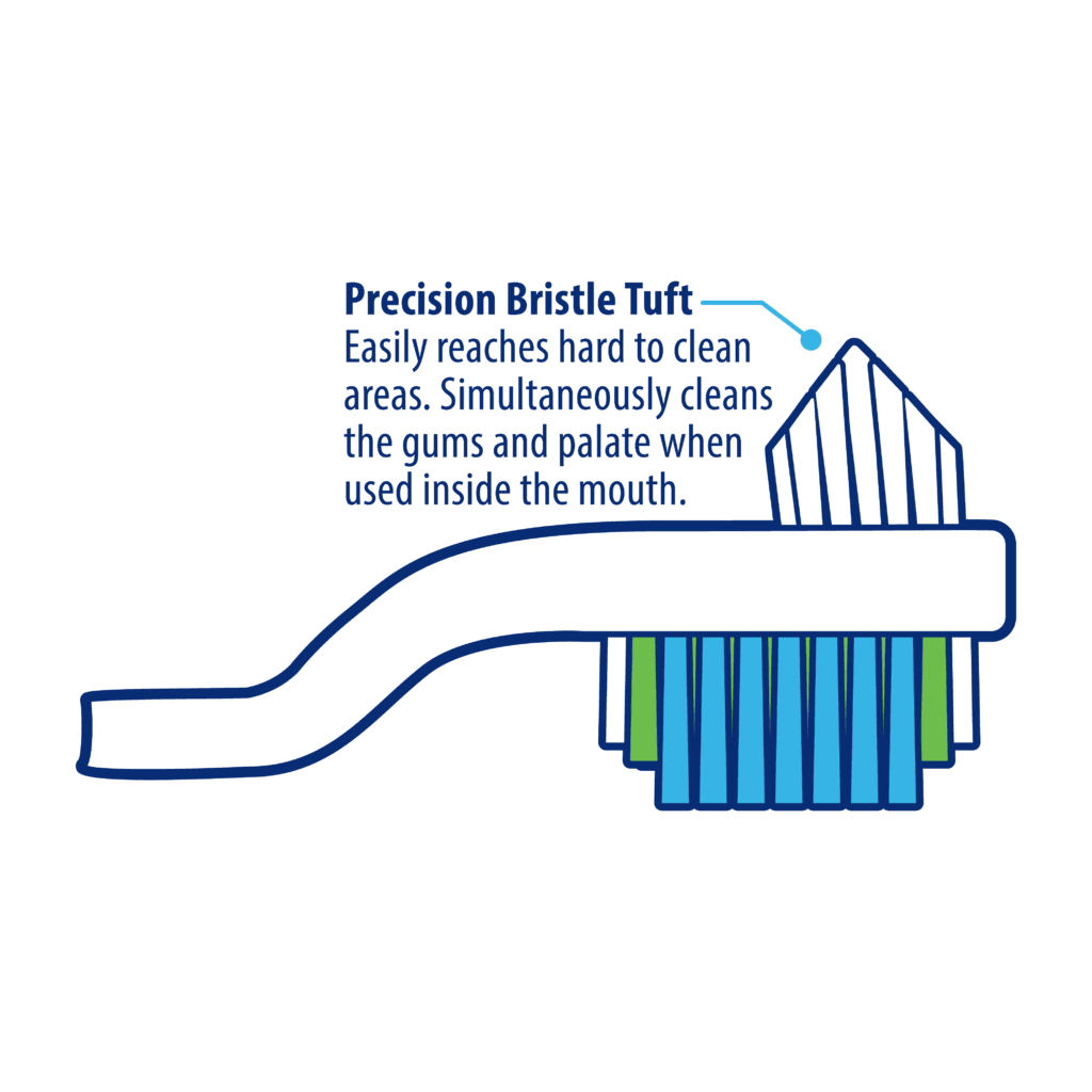 Extra-Soft Bristles. Innovative Dual-Head Design.