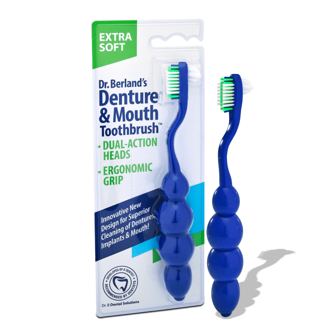 Denture & Mouth Toothbrush Branded Case Pack 24 Units - Dr. B Dental Solutions extra soft brush cleaning dentures & mouth 10