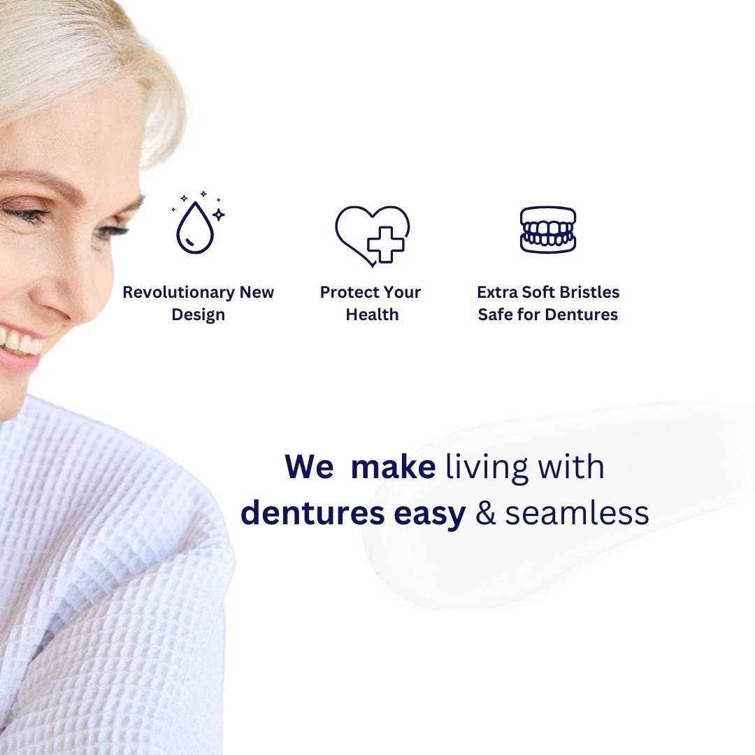 Denture & Mouth Toothbrush Branded Case Pack 24 Units - Dr. B Dental Solutions extra soft brush cleaning dentures & mouth 3