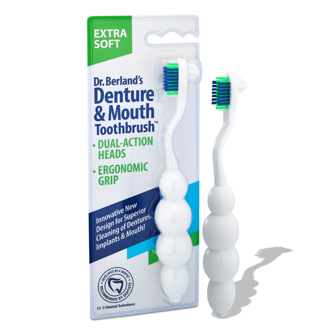 Denture & Mouth Toothbrush Branded Case Pack 24 Units - Dr. B Dental Solutions extra soft brush cleaning dentures & mouth 9