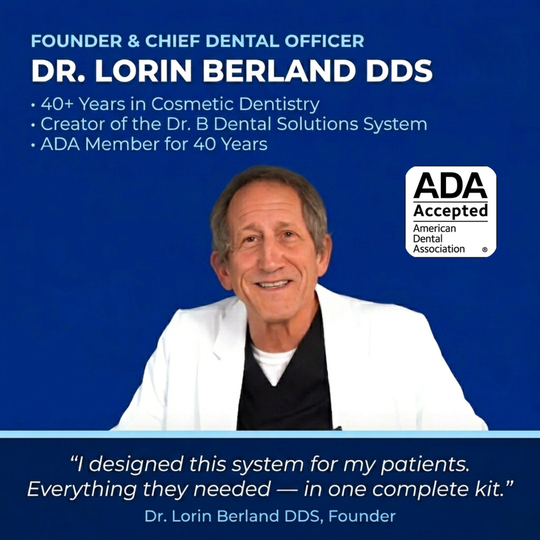 Denture Starter Kit by Dr. B – The Only Complete ADA - Accepted Denture Care System - Dr. B Dental SolutionsDenture Starter Kit by Dr. B – The Only Complete ADA - Accepted Denture Care SystemKitDr B Dental SolutionsL-DENTKITLiquid CrystalDenture Starter Kit by Dr. B – The Only Complete ADA - Accepted Denture Care System