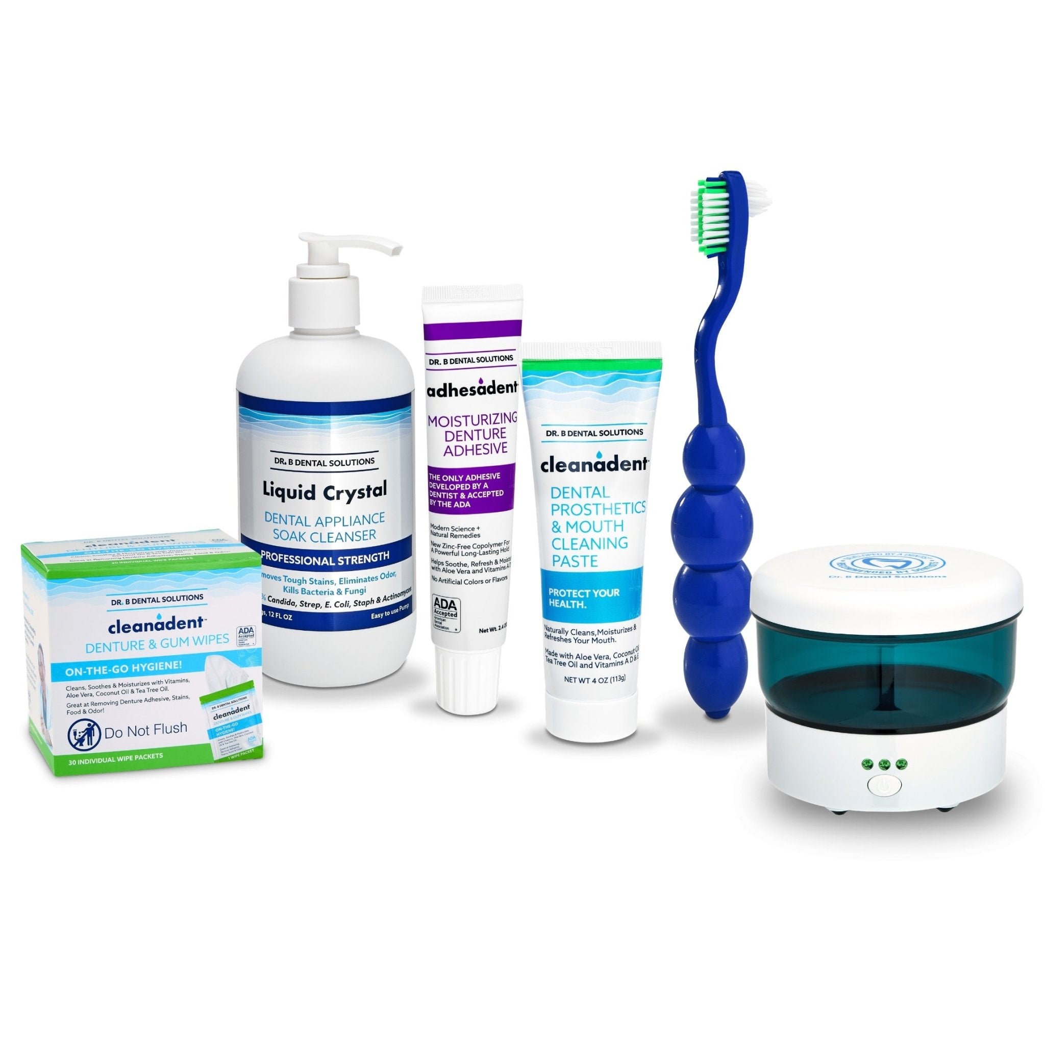 Denture Starter Kit by Dr. B – The Only Complete ADA - Accepted Denture Care System - Dr. B Dental SolutionsDenture Starter Kit by Dr. B – The Only Complete ADA - Accepted Denture Care SystemKitDr B Dental SolutionsL-DENTKITLiquid CrystalDenture Starter Kit by Dr. B – The Only Complete ADA - Accepted Denture Care System
