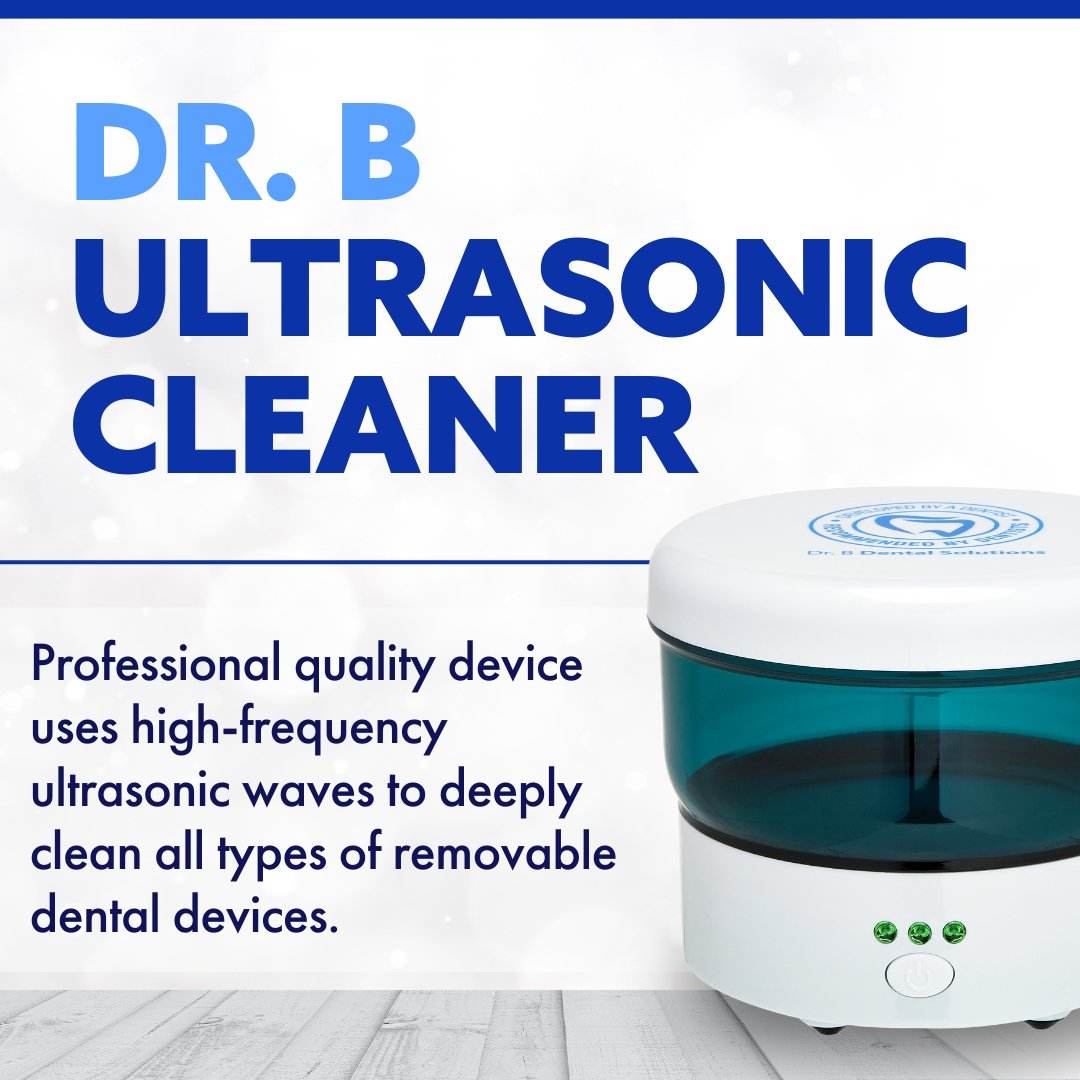 Dr. B Ultrasonic Cleaner - Dr. B Dental Solutions- Cleans Dentures, Retainers, Aligners, Sleep Devices SC-2PACK 4