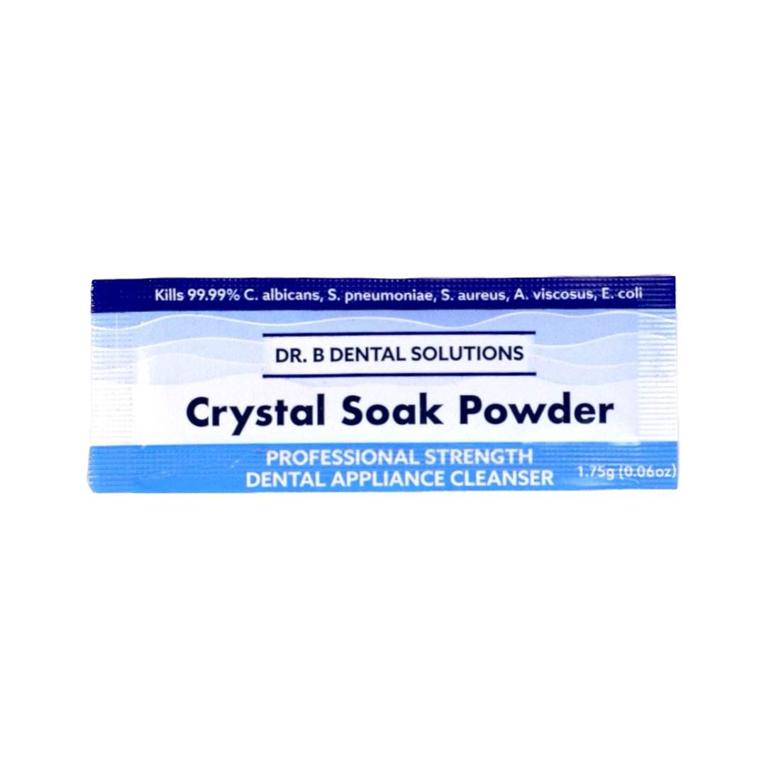 Powder Crystal Soak Cleanser Case Pack 24 Units - Dr. B Dental Solutions disinfecting cleaner dentures retainers aligners -8