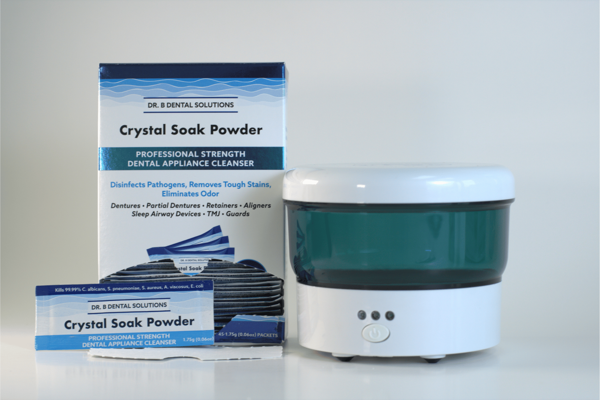 Powder Crystal Soak Cleanser - Disinfecting Dental Appliance Cleaner ...