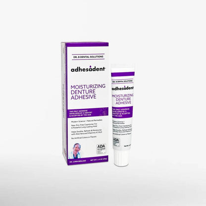 Adhesadent Denture Adhesive Case Pack 24 Units - Dr. B Dental Solutions strong hold, long lasting, denture glue 1