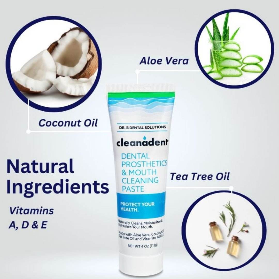 NonAbrasive Toothpaste for Dentures Cleanadent Paste by Dr .B Dr