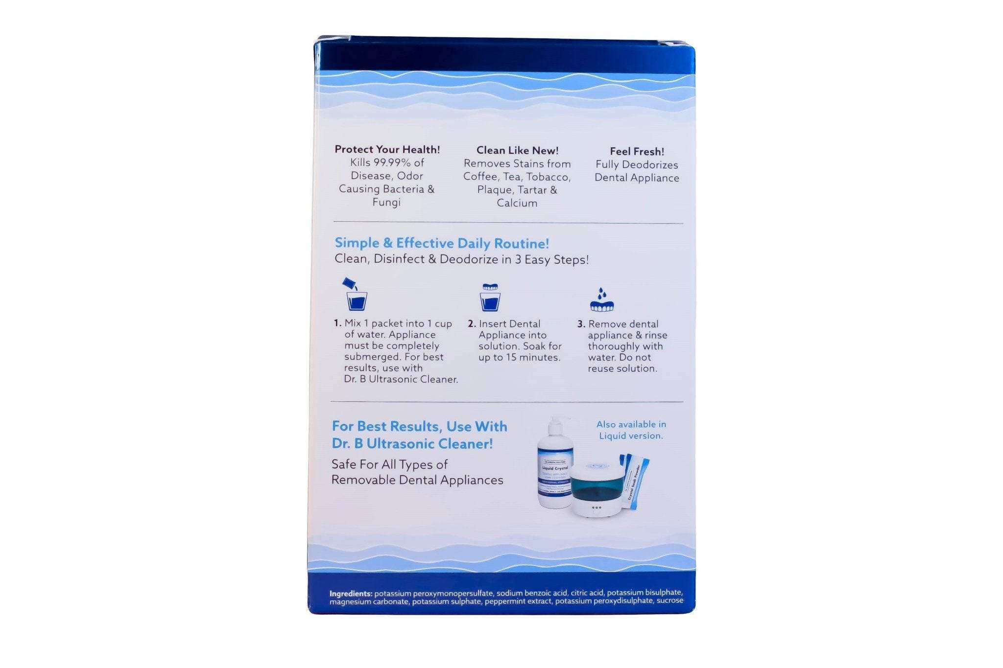Dental Appliance Kit Case Pack 24 Units - Dr. B Dental Solutions clean dentures, retainers, aligners, nightguards and more 12
