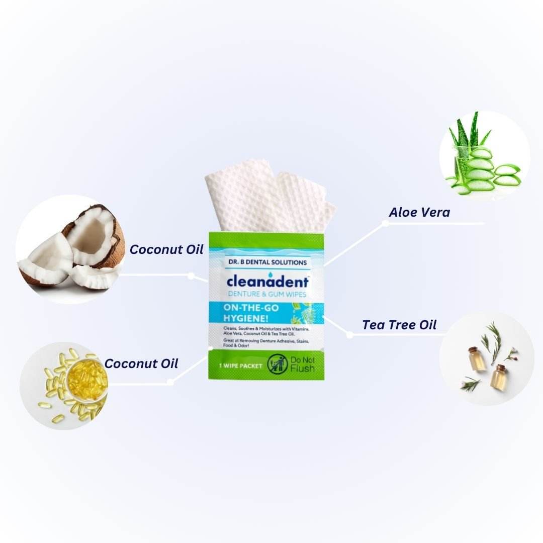 Fixed Hybrid Kit Dr. B Dental Solutions daily system for cleaning dentures implants mouth toothpaste toothbrush & wipes 7