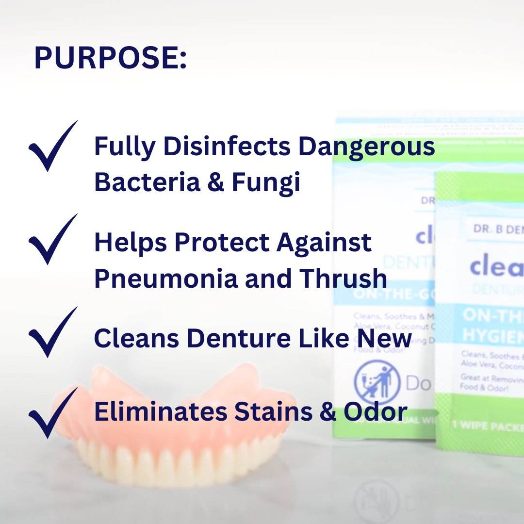 Fixed Hybrid Kit Dr. B Dental Solutions daily system for cleaning dentures implants mouth toothpaste toothbrush & wipes 14