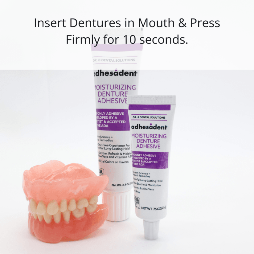 Adhesadent Denture Adhesive Zinc Free & ADA Accepted Adhesive Dr. B