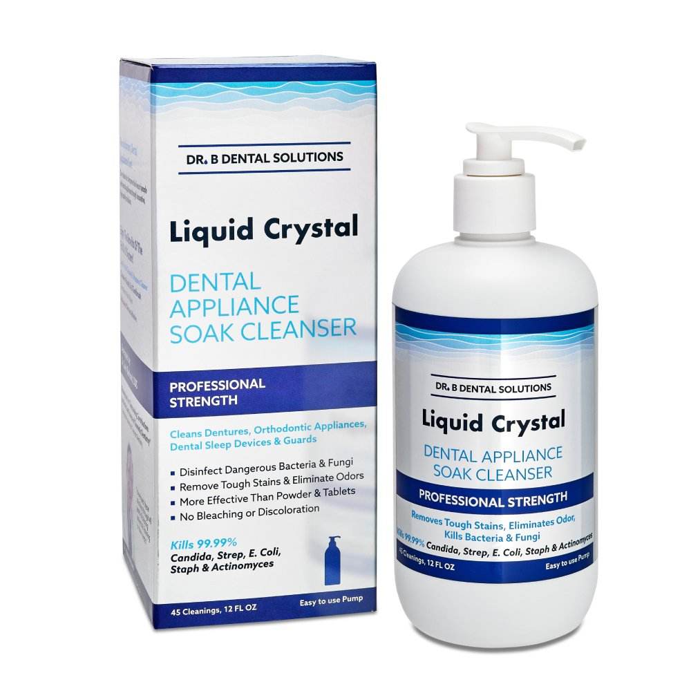 Liquid Crystal Soak Cleanser 12oz - Dr. B Dental Solutions- Economy Size - Single Unit